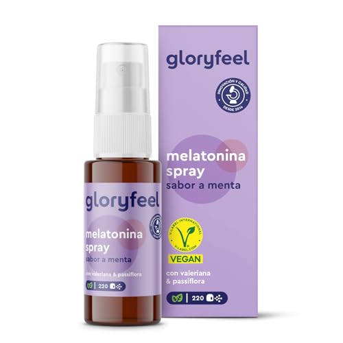 Melatonina Spray Menta - Para dormir bien (110 noches) - Con pasiflora, valeriana, melisa, lavanda, vitamina B6 y B1 - Tranquilizante natural para un mejor sueño - Sin alcohol, Sin azúcar