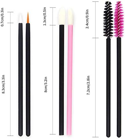 JIULORY 302PCS Disposable Makeup Applicators,Mascara Wands & Lipstick Applicators & Disposable Eyeliner Applicators & No bend Hair Clips for Women,Makeup Applicators Tool Kits