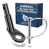 EFEALL Fahrradanhänger Kupplung, Stabile 12mm Fahrrad Anhängerkupplung mit Sicherheitsstift, Robuster Stahl Fahrradanhänger Adapter, Fahrradkupplung für Hundeanhänger, Kinderanhänger, Lastenanhänger