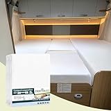 Dexitex   Protège matelas avec PROTECTION IMPERMÉABLE Camping car 4 pièces   ensemble complet 4 pièces pour camping car   Sous couche PVC avec coton   lot de 4 protections d'eau   pour matelas camping