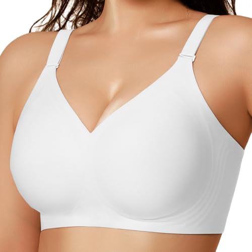 COCOMARTS Jelly Bras for Women No Underwire Push Up Seamless Supportive Plunge Bra Full Coverage Comfortable Bralettes