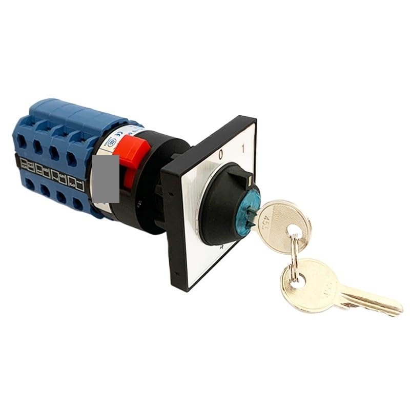 Interruptor de leva giratorio con selector 5 posiciones, 16 terminales, 4 polos, llave, 20 A, 660 V, SZW26/LW26-20/0-4.4Y Controls Switches