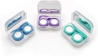 3 Pack Colorful Contact Lens Case Portable Hard Case Holder Container Storage Kit