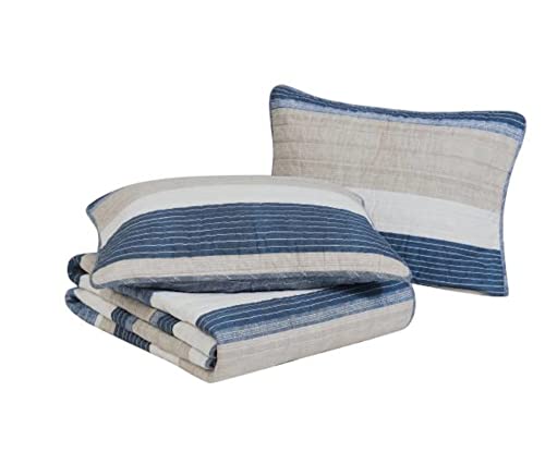 Nautica - King Quilt Set, Cotton Reversible Bedding With Matching Shams, Home Decor For All Seasons (Ridgeport Denim, King) #TOP6