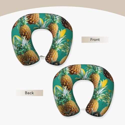 Almohada de viaje de espuma viscoelástica tropical miniatura 3