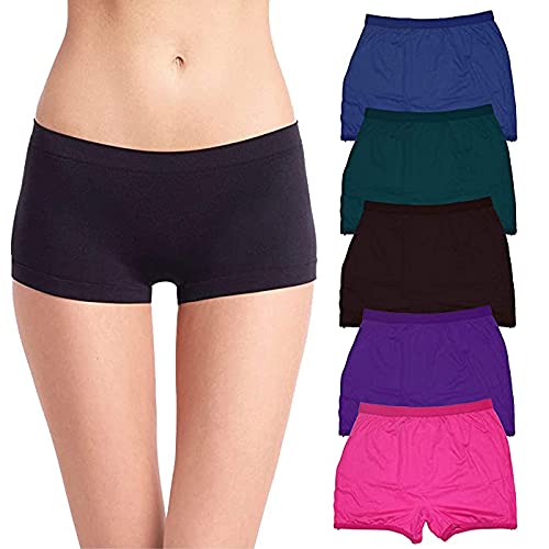 sizzlestyle Girls's Cotton Boyshorts Trunks Assorted Color Pack of 5-picture-2