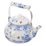 Bouilloire à thé en émail la cuisinière : lors chauffage bouilloire, aucune substance nocive ne produite pour menacer et de votre famille, bouilloire à thé rétro la cuisinière