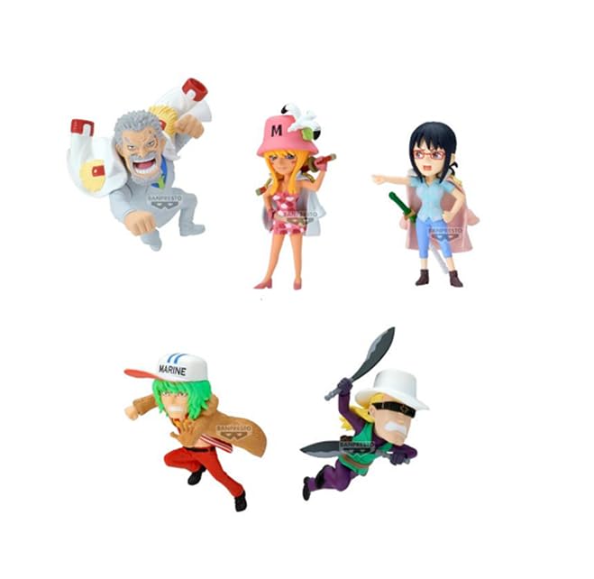 Banpresto BANDAI - Figur World Collectable Figure - One Piece - A - 7cm - (5 Verschiedene Figuren - einzeln verpackt) -BP28700P