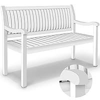 tillvex Houten Tuinbank Weerbestendig 125 cm met hoes | Massief Houten Parkbank | Balkonbank voor 2-3 Personen | Zitbank met een Draagvermogen van 320 kg | Houten Tuinmeubelen (Antraciet, 125 cm