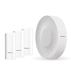 Netatmo Sensori Intelligenti per Porte e Finestre Netatmo, wireless, monopezzo, confezione da 3, rilevamento di vibrazione, DTG-IT+Netatmo NIS01-IT Sirena Interna Intelligente, Wireless, 110 dB