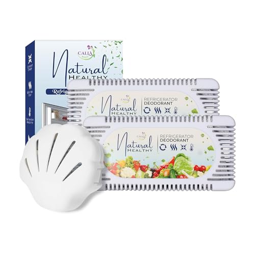 CallaBurst Refrigerator Deodorizer. 3-Pack Unscented Refrigerator Deodorizer packs. Two rectangle,...