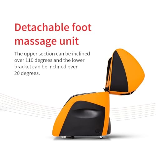 Image of Robotouch Classic Plus roller foot massager with kneading and vibratory reflexology for pain relief in calves, thigh, feet, and ankles, (yellow)
