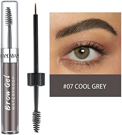 ONarisae Eyebrow Gel Waterproof Eyebrow Color Brow Shaping Gel Makeup Liquid Brows Styling (Gray)