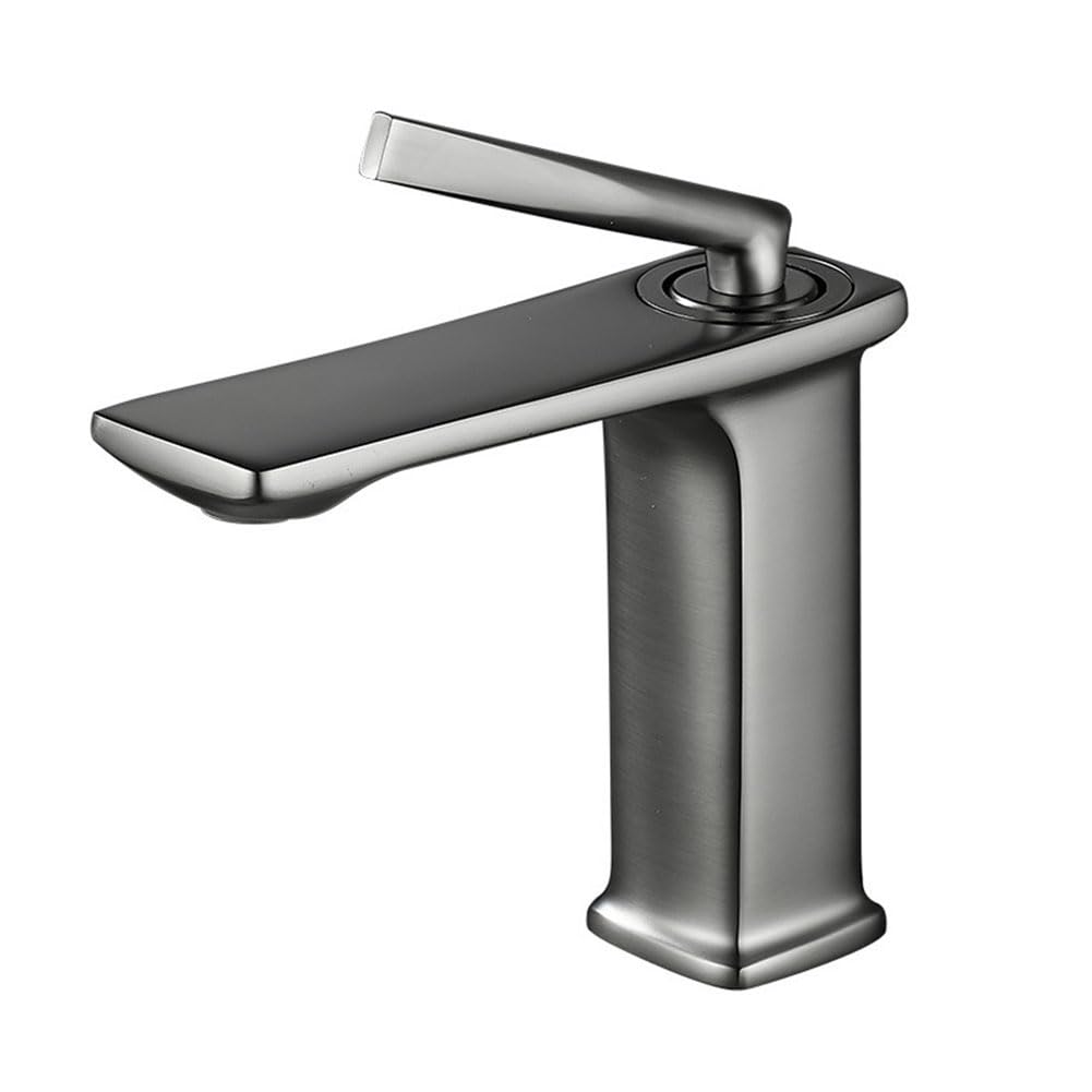 Robinetterie de lavabo en laiton massif gris style contemporain