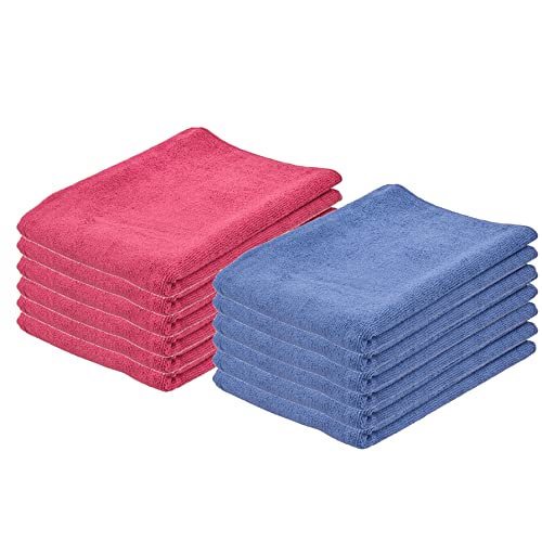 Superio Microfiber Squeegee Mopping Towel Extra Large Miracle Cloth 16"X 24" Streak Free Microfiber Floor Cloth-Rag For Cleaning House, Kitchen, Bathroom-Scratch Free-Multi Colored, 12 Pack #TOP27