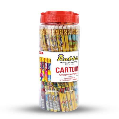 Image of Pencils | Super Fun Unicorn & Space Cartoon Theme Dark Lead Pencils for Kids | HB Writing Pencils for Girls & Boys | School & Return Gift Stationery. (Cartoon Pencil (100))