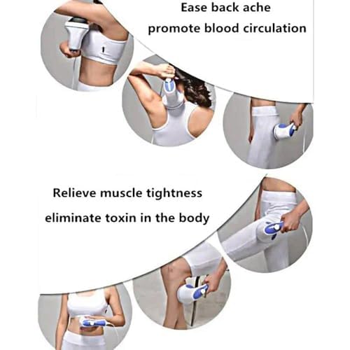 Pijano Relax Spin Tone Body Massage | Handheld Full Body Massage Machine | Deep tissue vibrational therapy for pain relief and slimming | Electric massage for neck, back, shoulders and legs Pijano Relax Spin Tone Body Massage | Handheld Full Body Massage Machine | Deep tissue vibrational therapy for pain relief and slimming | Electric massage for neck, back, shoulders and legs