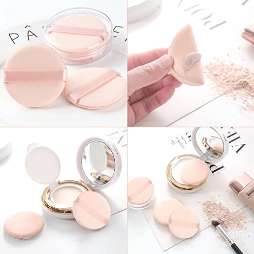 6 Pcs Pure Cotton Super Soft Powder Puff, Washable Powder Puff, Loose Powder Puff, Foundation Make-Up, 2.65 Inch Round Puff. #TOP3