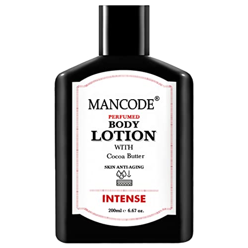 Mancode Intense Body Lotion for Men 200ml | Deep Hydration & Nourishment | Non-Greasy Formula | Enriched with Cocoa & Shea Butter | Smooth & Healthy Skin | Paraben-Free | All-Day Moisturization