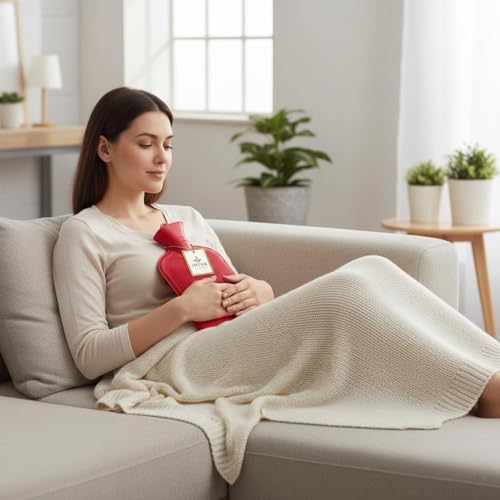 Image of Dr Care Hot Water Bag (2 Litre) Hot & Cold Water Bottle | Non-Electric Rubber Heating Bag for Pain Relief, Period Cramps | Body Aches & Cold Therapy | Multicolor
