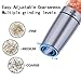 Gravity Salt and Pepper Grinder Set with Adjustable Coarseness Automatic Pepper and Salt Mill Set Battery Powered with Blue LED Light,One Hand Operated,Brushed Stainless Steel by CHEW FUN