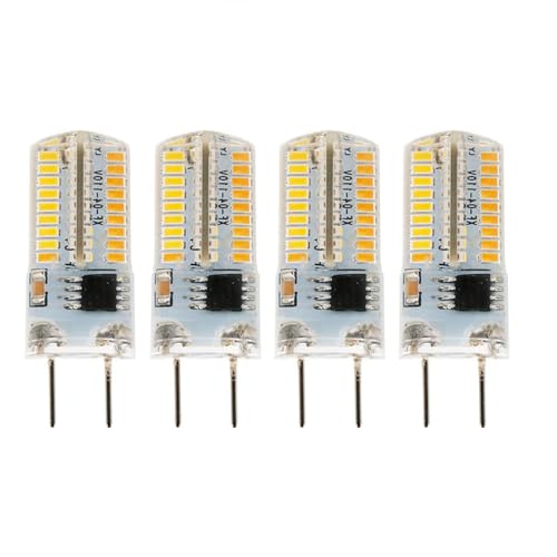 JZLBBC Bombillas LED G8 5W 120V Equivalente Lámpara Halógeno 50W G8 base dos pines Warmwhite 4PC ColdWhite
