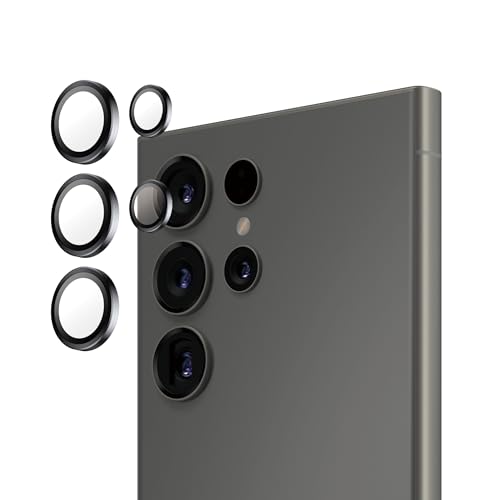 PANZERGLASS Hoops Protection d'objectif d'appareil photo pour Samsung Galaxy S25 Ultra – Résistant aux rayures et aux chocs, profil fin, design transparent, protection améliorée contre les chutes, les