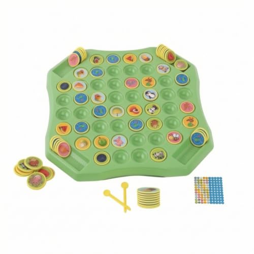 Image of Gralara Flip Match Board Game Educational Flip-Tile Game Board Interactive for Kids, Home, Array, Animal Theme, Large 28.3 3.5 28.3cm