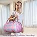 Bagseri Dance Bag for Girls - Kids Duffle with Shoe Compartment, Gymnastics Tote for Sleepover Travel with Water Resistant Wet Pocket (Tie-dye,Pink)