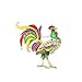 Chicken Brooch Pin - Alloy Rooster Lapel Pin for Shirts, Sweaters, Dresses, Bags & Headscarves - Fashion Jewelry Gift