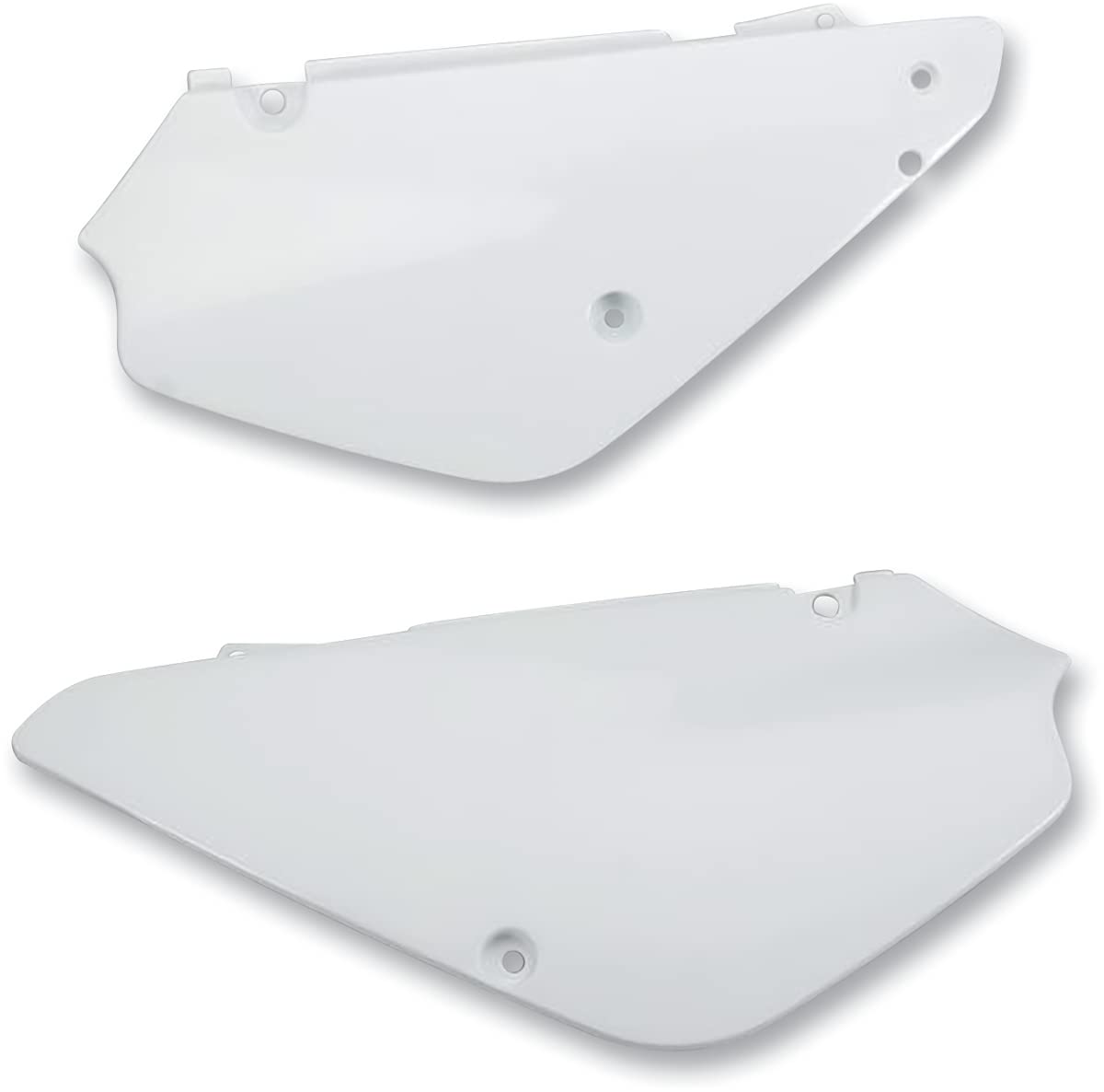 Plaques latrales UFO blanc Suzuki RM85