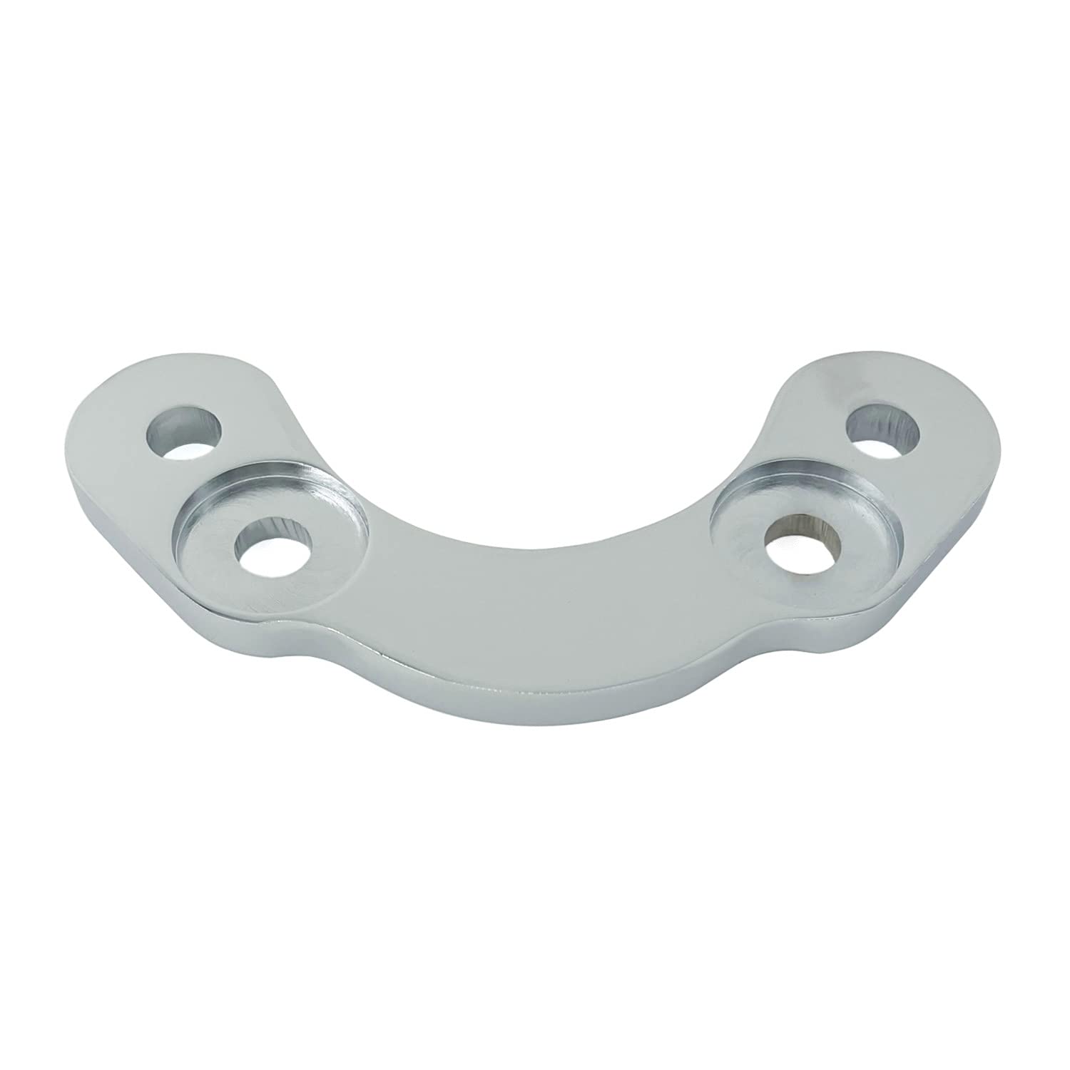 Wide Glide Springer Front Ends Handlebar Converter Bracket for Wide Glide Handlebar 4.75 to 3.5 inch Hole Center Chrome Springer Top Tree Riser Adapter