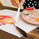 JJUNW 2 Stück Maler-Mischschaber, Edelstahl Malmesser für Acrylfarben, Spachtel Acrylmalerei Palettenmesser für Strukturpaste Aquarell Ölgemälde Gouache