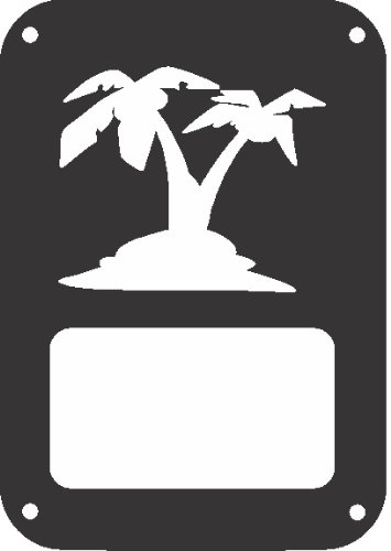 JeepTails Island Palm Tree Tail Lamp Light Covers Compatible with Jeep JK Wrangler - Black - Set of 2