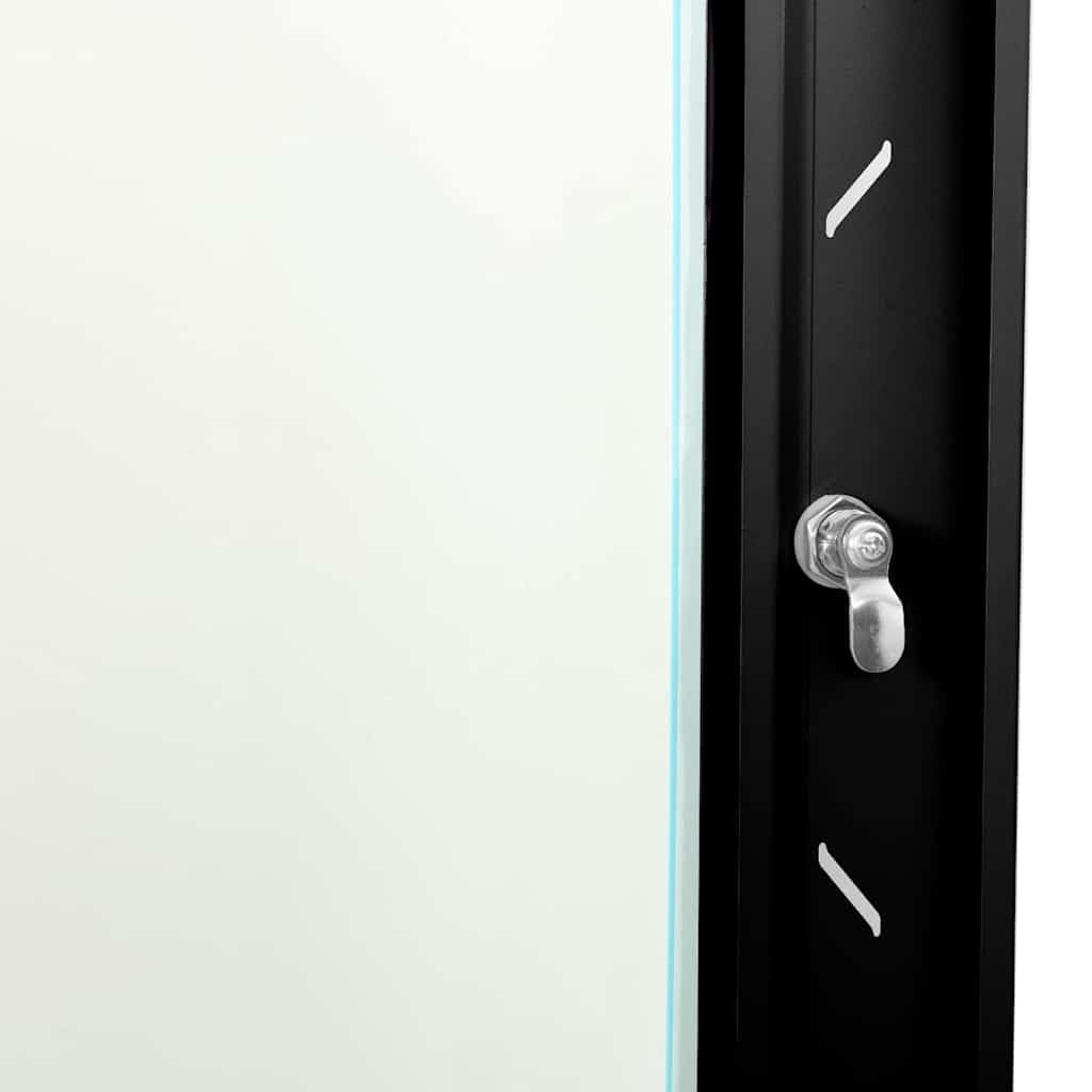 vidaXL Armoire réseau avec Stockage Noir 60 x 60 x 50 cm Acier, Solutions de Rangement Bureau, Armoire Solide, Technologie Murale, Serveur Industriel, Organisateur électronique