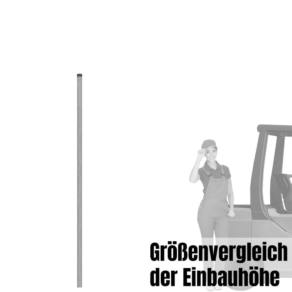 BIGPACK 3 x Rohrpfosten zum Einbetonieren, Ø 6 cm, Länge 3 m, aus Stahl, Art.-Nr. 610391 | Schilder Pfosten | Stahlrohrpfosten