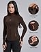 AVGO Womens Workout Jackets Lightweight Athletic Zip Up Jacket Slim Fit Running Gym Top with Pockets & Thumb Holes(Roasted Brown, M)