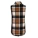 Girls Vest Plaid Fleece Button Down Open Front Sleeveless Jackets Fall Fashion Cute Casual Coat Outerwear Size 10-12