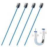 4 PCS Condensate Flexible Drain Brush, 15.7 in Nylon and PVC Drain Line Cleaning Brush, Keep Condensate Traps Clean, for AC Condensate Trap, Dirt Clean Condensate Drain Trap