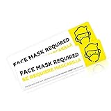 Face Mask Required Sign Decal Sticker for Rideshare Drivers | Safety Face Mask Notice Sign for Uber & Lyft Drivers | Wear Face Mask Car Window Decal | Commercial Grade Safety Decal for Taxi