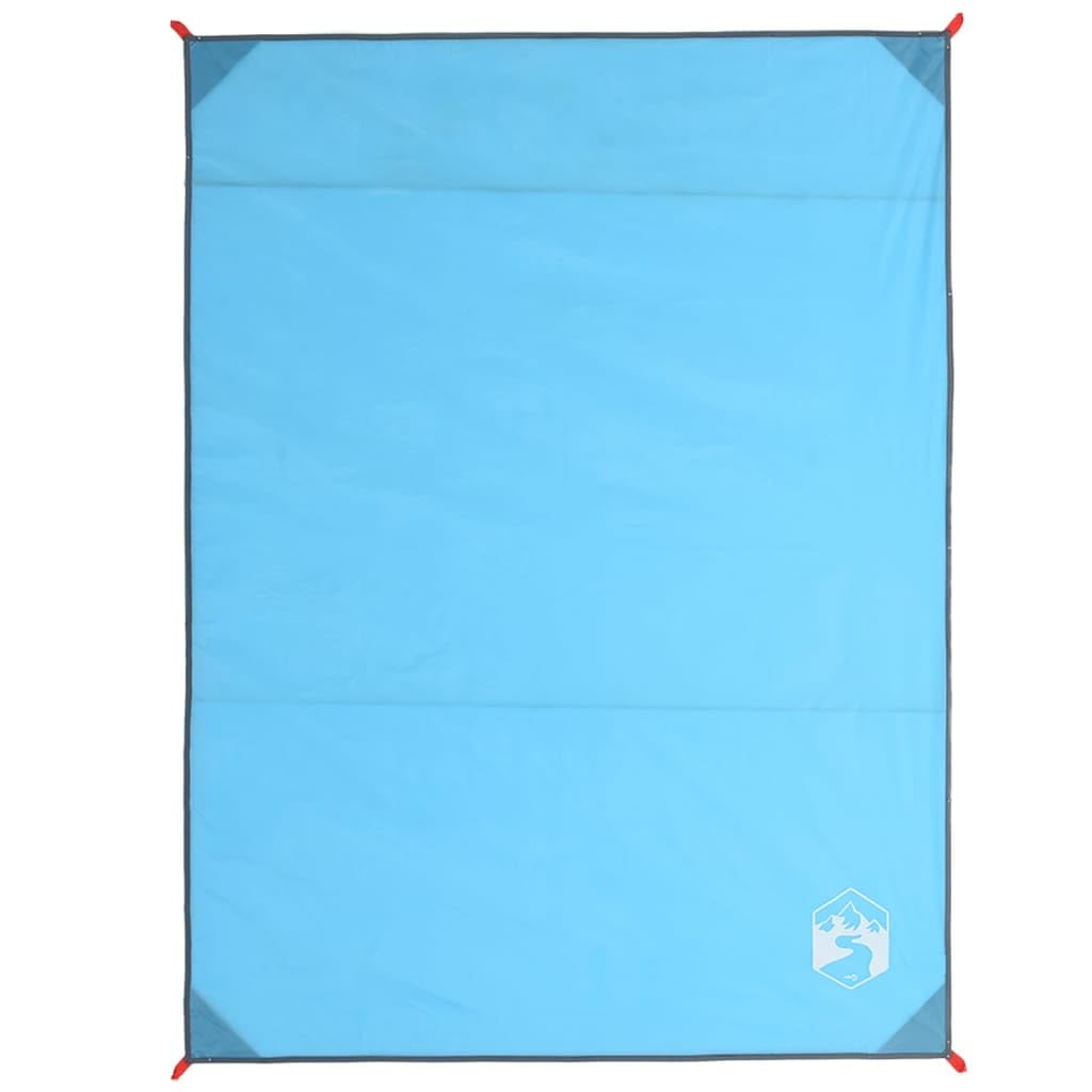 Koc piknikowy, niebieski, 205 x 155 cm, koc outdoorowy ze śledziami, wodoszczelny, na kemping, plażę, wędrówki i podróże
