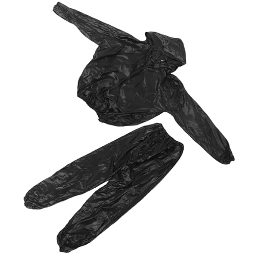 Traje de sauna de PVC negro VILLCASE XL para hombres y mujeres