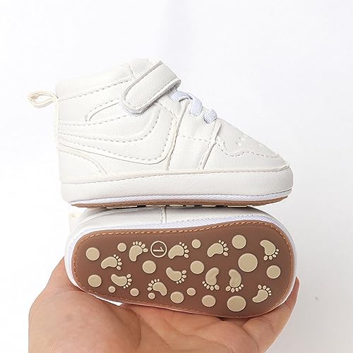 Image of Clowora Unsex Baby Shoes Boys Girls Infant Sneakers Non-Slip Soft Rubber Sole Toddler Crib First Walker Lightweight Shoes
