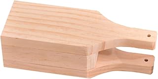 UKCOCO Trituradora de Madera arroceras de Patatas machacador de Papas Herramientas de Cocina Fabricante de cestas de plátano Bandeja de Mantequilla triturador de plátano Marrón Claro