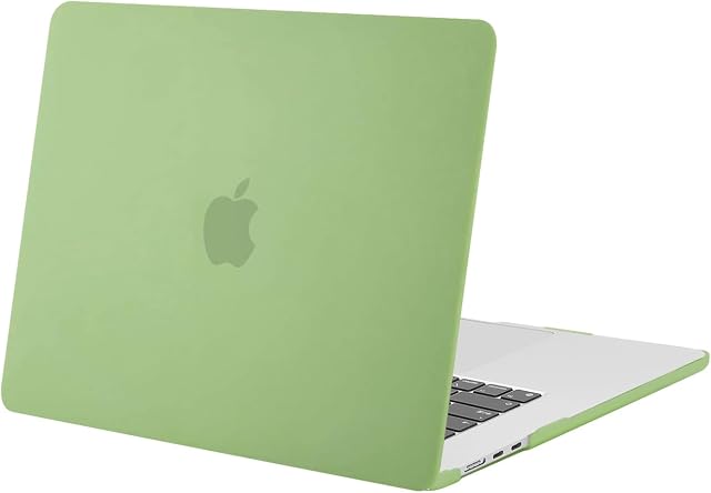 MOSISO Etui kompatybilne z MacBook Air 15 cali, wersja z 2023 r., układ A2941 M2 z płynnym wyświetlaczem Retina i Touch ID, ochronna plastikowa twarda obudowa, Chartreuse