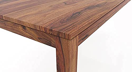 Image of Sheesham Wood Rectangle Dining Table with 6 Low Height Chairs | Durable Wooden Multipurpose 6 Seater Dining Table Set Furniture for Living Room, Home, Restaurant and Hotel (Natural Finish)