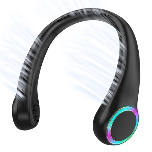 Neck fan, Portable Fan with 5-17H Lifespan, 4000mAh Neck fan air conditioner with 3 Adjustable...