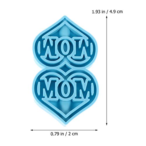 EXCEART 2Pcs Amo O Pai A Mãe Palha Palha Topper Molde de Resina Epóxi DIY Molde de Silicone Molde de