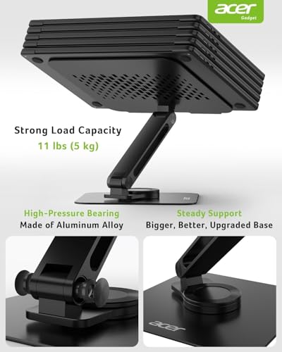 image for acer Laptop Stand for Desk - with 360 Swivel Base, Rotating Laptop Ris