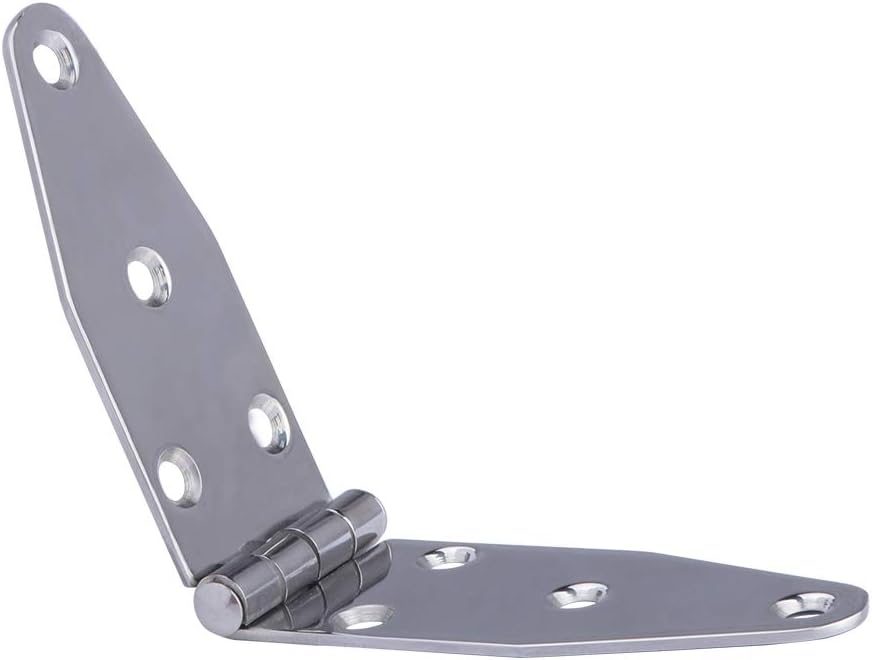 2 Pack Marine Grade Door Hinges Stainless Steel Polished Hardware,Boat Polished Cast Door Hinge